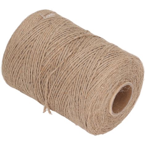Corde en Jute Naturel 2mm 2 Brins Ficelle Chanvre Solide pour Bricolage, Artisanat, Jardinage, Protection, 300 mètres (1/5)