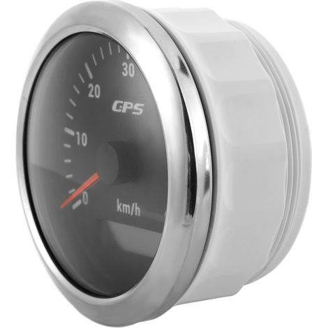Compteur GPS 85mm 0-60km/h avec écran LCD, odomètre réglable, rétroéclairage ajustable pour voiture bateau 9-32V DC noir (1/5)