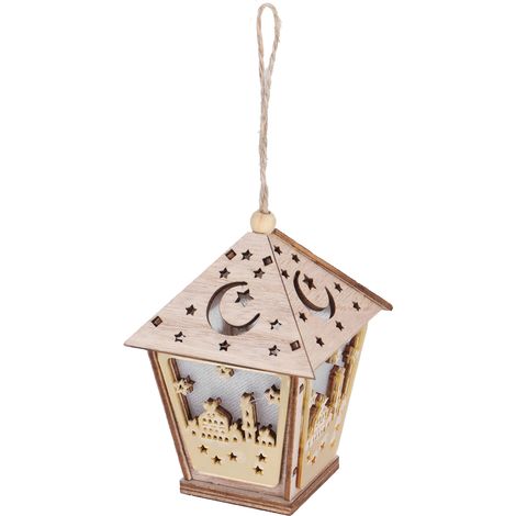 Suspension lumineuse LED en forme de maison pour décorations intérieures Ramadan et fêtes