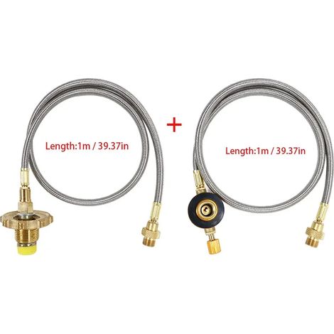 Adaptateur de remplissage de propane pour réchaud à gaz extérieur, tuyau de raccordement pour bouteille de gaz, adaptateur pour brûleur de camping, connecteur de tuyau pour bouteille de GPL, réchauds (1/5)
