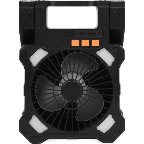 Mophorn Ventilatore Solare Ricaricabile 20000 mAh con Lanterna LED, Ventilatore Portatile Senza Fili da 20 cm con Pannello Solare Pieghevole da 7 W e 5 Velocità, Alimentazione USB a Batteria (1/5)