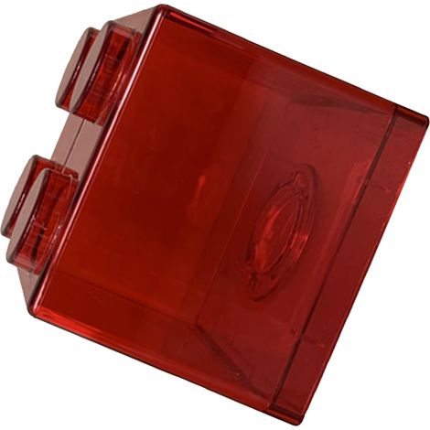 Tirelire Transparente en Forme de Brique Créative, Boîte à Monnaie Rectangulaire pour Enfants Filles Garçons Rouge 8,9 x 8,9 x 9,2 cm (1/5)