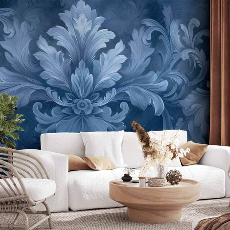 Papier peint artgeist orné bleu foncé 300x210 cm