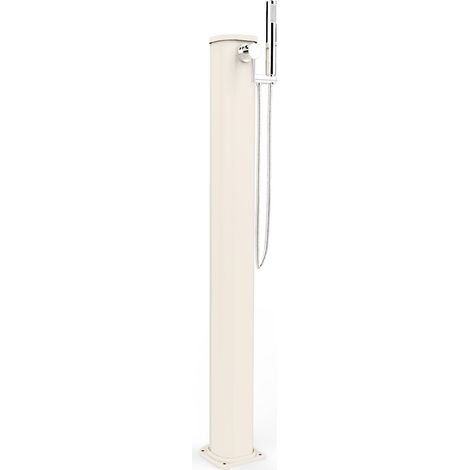Doccia solare da esterno giardino 20l miscelatore e doccetta mobile arkema jolly go bianco crema (1/5)