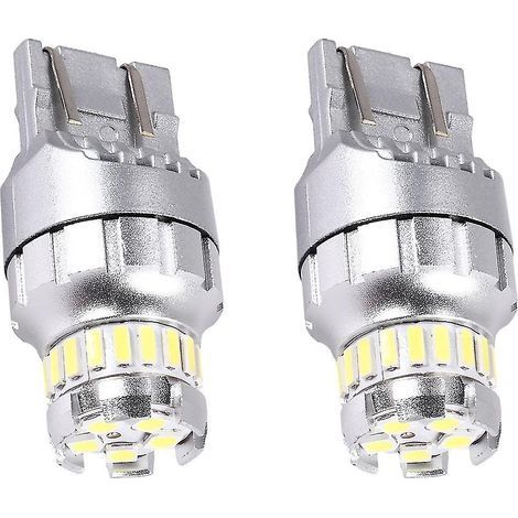 2er-Pack T20 7440 W21W LED-Lampen für Autos, Canbus-kompatibel, für Rückfahrscheinwerfer, Rücklichter, Bremslichter und Blinker, 6000K, ultrahell.