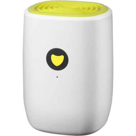 Petit déshumidificateur portable avec réservoir d'eau de 800 ml, déshumidificateur domestique pour chambre, pièce, salle de bain, camping-car, placard, avec arrêt automatique (jaune) (1/5)