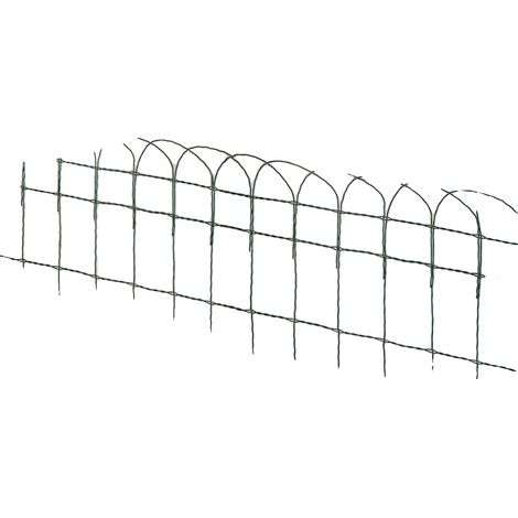 Bordure de jardin, acier revêtu de poudre, 10m x 0,4m, résistant aux intempéries, anti-rouille, extrémités pointues (1/5)