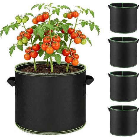 Vlies Gartenbedarf Vliestoff Töpfe für Gemüse Tomaten (1/5)