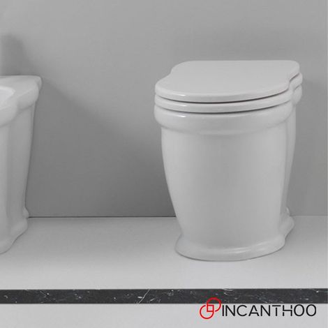 Vaso Wc a Terra TIME Filomuro con Scarico a Parete - Convertibile a Pavimento - Sistema di Scarico Smart Clean (1/5)
