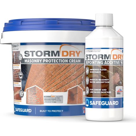 Stormdry Cream 3 Litres and Stormdry Repointing Additive II (1/3)