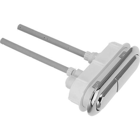 Bouton-poussoir Ovale pour Réservoir de Toilettes, Abs Argenté (1/5)