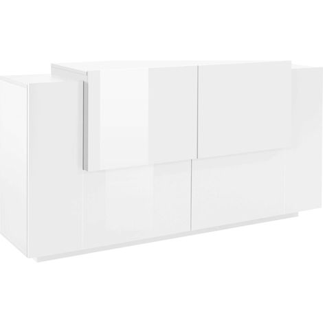 Vitrina CORO nueva, 160 x 86 x 45 cm, blanco brillante. (1/4)