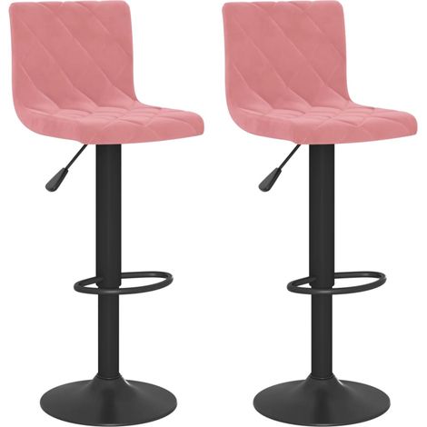 Maison Exclusive - Barhocker 2 Stk. Rosa Samt