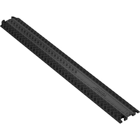 Câble de protection de rampe 4x1,3 cm Câble de passage Sol Tpr Capacité Charge 907 kg Goulotte Passe Câble Ralentisseur Modulaire pour Protéger Fils 100x13x2 cm (1/5)