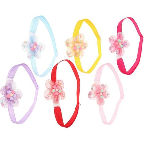 Collar para perros y gatos con diseño de flor, ajustable, 18 piezas, accesorio cómodo para mascotas. (1/5)