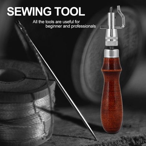 Kit de 48 pièces pour travail du cuir, outils de couture : poinçon, couteau, rainureur, biseauteur, ensemble complet pour maroquinerie artisanale. (1/5)