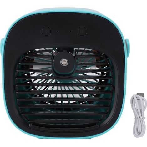USB Rechargeable Portable Evaporative Air Conditioner with 3 Speeds, Personal Cooling Fan for Office, Bedroom, and Travel – Blue (1/5)