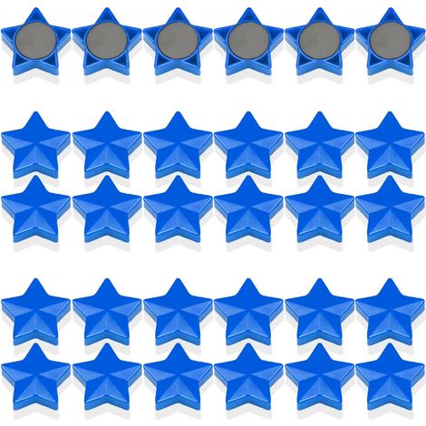 Aimant Frigo, 30PCS Aimant Puissant Aimants Tableau Magnétique Magnet Frigo Magnet Petit Aimant Tableau Blanc Mini Aimant Magnets Decoratif, pour Tableau Magnetique, Calendrier (Étoile, Bleue) (1/5)