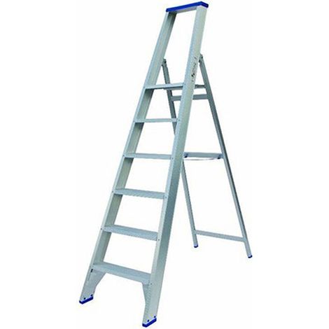 Escabeau alu 6 marches - Hauteur max. de travail 3.50m - PT06 (1/3)