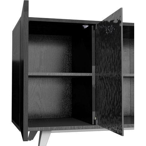 Mömax Sideboard Zelia Holz/Glas Schwarz (1/5)