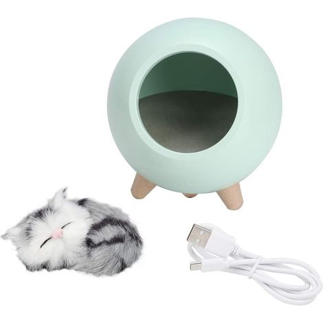 Veilleuse Chat en Bois ABS Tactile à intensité Variable (1/5)