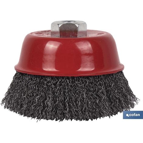 Cepillo Copa Ondulado M14 Ø125 Acero 0.3mm