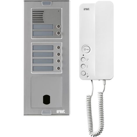 Kit Platine et poste audio Sinthesi Alu 6 boutons 3 modules 2VOICE programme URMET KASA83/06