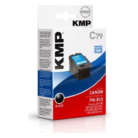 KMP C79 Tintenpatrone schwarz kompatibel mit Canon PG-512 Druckerpatronen (1/3)