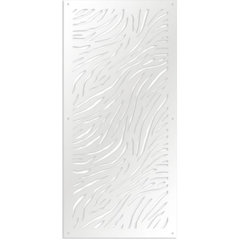 TIGER - Panneau ajouré en PVC - Brise-soleil - Couleur : blanc - Dimension : 50x150 cm