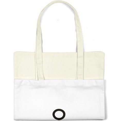 Sac shopping - Bonamaison TRGCTB109312 - Coton - Blanc - 34 x 40 cm (anse 30 cm) (1/4)