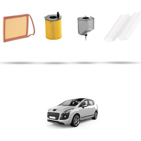 Kit tagliando 4 filtri compatibile con Peugeot 3008 1.6 HDI Fap 82kw dal 2010 (1/5)