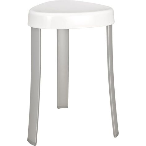 Wenko Badhocker Corrente weiß, grau Badhocker