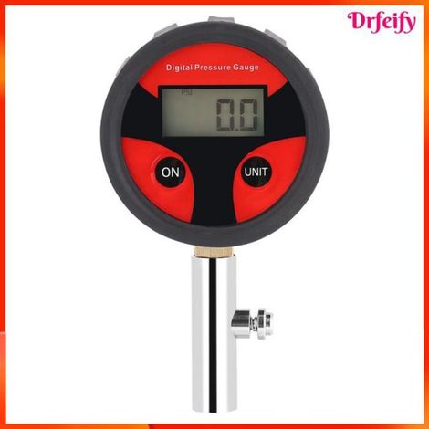 Manomètre de pression pneus - - Manomètre numérique - Écran LCD rétroéclairé - 0–200 PSI - Précision 0,01 bar (1/5)