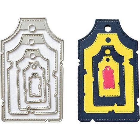 Étiquettes suspendues, matrices de découpe en métal, pochoirs pour scrapbooking et décoration en gaufrage