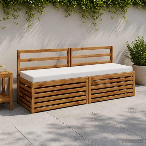 vidaXL 2-Piece Bench Cushions SOEST 2 pcs 100% Polyester White (1/5)