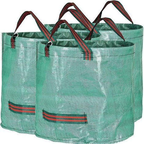 Garden bag, set of 3, 50 L, green waste bag, grass bag, 4 handles (1/4)