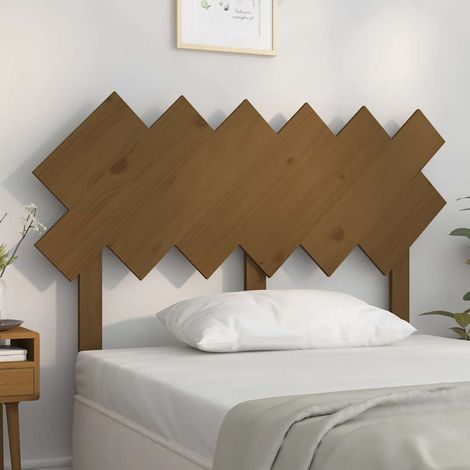 Tête de lit en bois de pin massif marron miel 122,5 x 3 x 80,5 cm - PANGIVO (1/5)