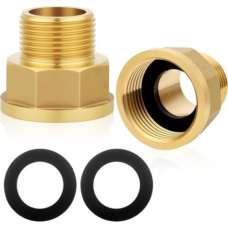 2 Pieces Brass Reducer Adapter, 1" Female to 3/4" Male (1/5)
