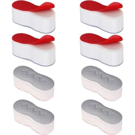 Gebogener Toilettensitz-Puffer-Set – Für mehr Komfort, kompatibel mit den meisten Toilettensitzen – 8-teilig (1/5)