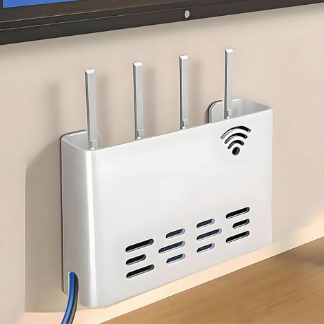 Cache Box, Internet Box, Wall Mount WiFi Router, Cable Storage Box for All Wires, Attach Your Internet Box to the Wall (Size M) (1/5)