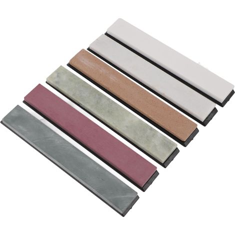 Ensemble de 6 pierres à aiguiser pour couteaux, grains 1000, 3000, 5000, 6000, 8000 et 10000, pierre à aiguiser professionnelle double face pour le polissage et l'affûtage. (1/5)