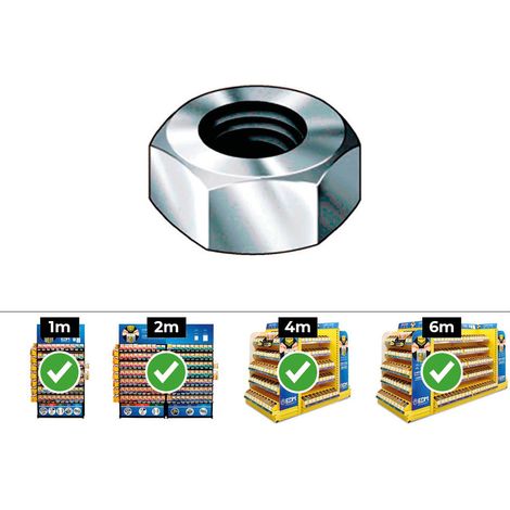 Boîte de 500 Ecrous Hexagonaux CELO REF 934 6mm ZINGUÉ