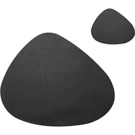 Set de table en cuir PU imperméable, isolant thermique et antidérapant, doux et noir. (1/5)