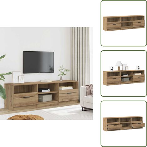 vidaXL TV-Schrank Artisan-Eiche 150x33,5x45 cm Holzwerkstoff (1/5)