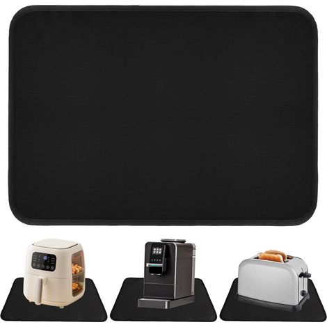 Tapis Anti Feu,Protege Plan de Travail Cuisine Tapis Isolant Thermique Tapis Résistant à La Chaleur pour Friteuse à Air Tapis Ignifuge Silpat Protection Plan de Travail Cuisine,60x40cm (1/5)