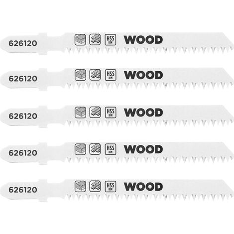 kwb 5x Lames de scie sauteuse pour stratifié (pour stratifié, bois dur, bi-métal) (1/2)