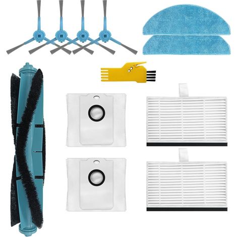 Accessoires pour Conga 8290 Immortal Ultra Power Home Genesis/Home X-Treme / 7490 Immortal Home X-Treme Robot Aspirateur 1 Brosse principale, 2 Filtres, 4 Brosses latérales, Chiffons, Sacs (1/5)