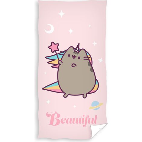 Serviette de bain 70 x 140 cm Pusheen Licorne Rose