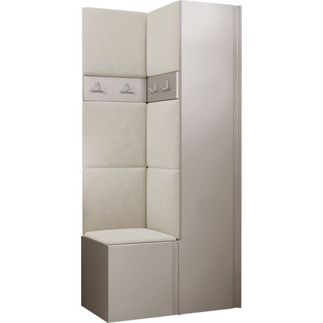 Conjunto para recibidor Pinis XXIV, Manila 02, 186x82x46cm, Aglomerado laminado, Tapiz, Colocada, Montada en la pared