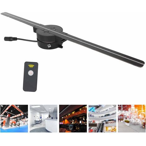 Ventilateur hologramme 3D 2000x224, 224 LED, compatible WiFi et application, projecteur hologramme, appareil d'affichage publicitaire, 100-240 V, prise britannique 41 cm (1/5)